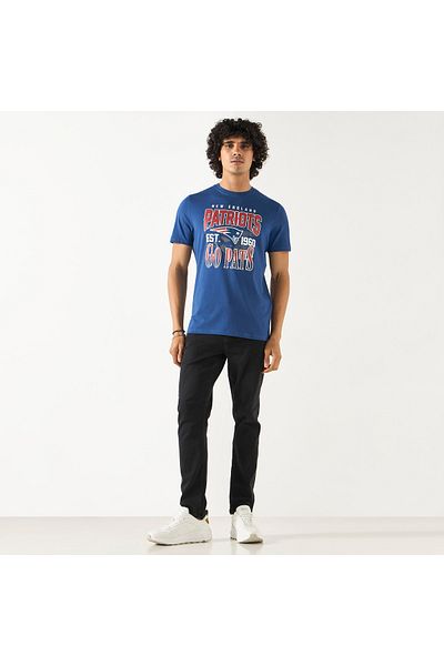 SP Characters New England Patriots Print T-shirt With Crew Neck And Short Sleeves
