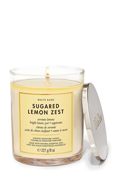 Bath & Body Works Sugared Lemon Zest Signature Single Wick Candle