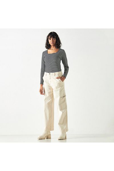 Lee Cooper Wide Leg Jeans With Pockets