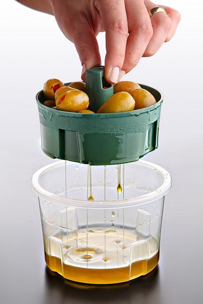 Nandy Home Olive Pot with Strainer 650ml. Olives and Pickles Storage Container