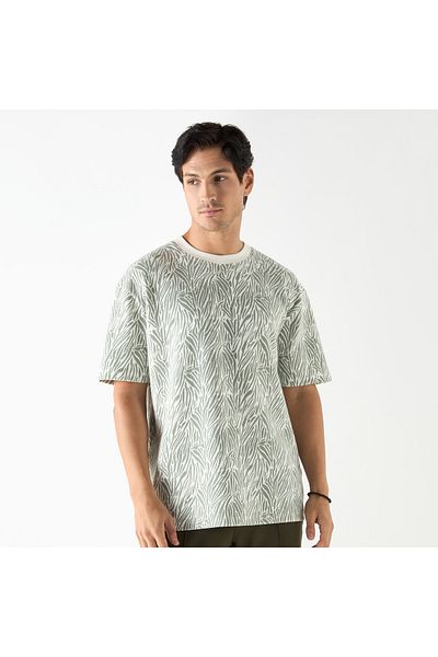 Iconic All-over Print T-shirt With Crew Neck And Short Sleeves