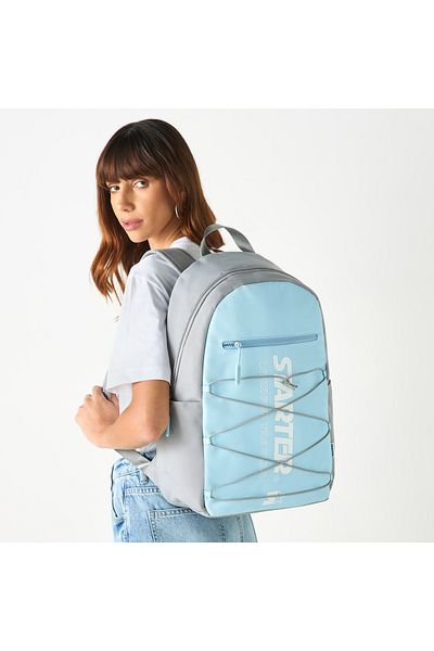 Starter Logo Print Backpack With Adjustable Straps And Zip Closure