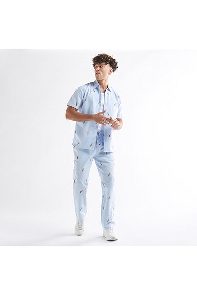 FAV All-over Bird Detail Shirt With Short Sleeves