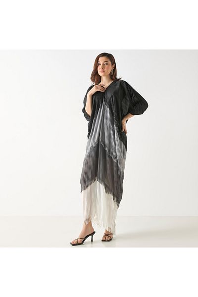 2Xtremz Pleated V-neck Dress