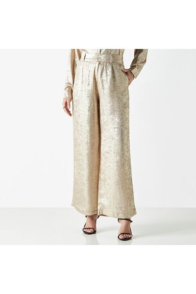 2Xtremz Textured Wide Leg Pants With Pockets