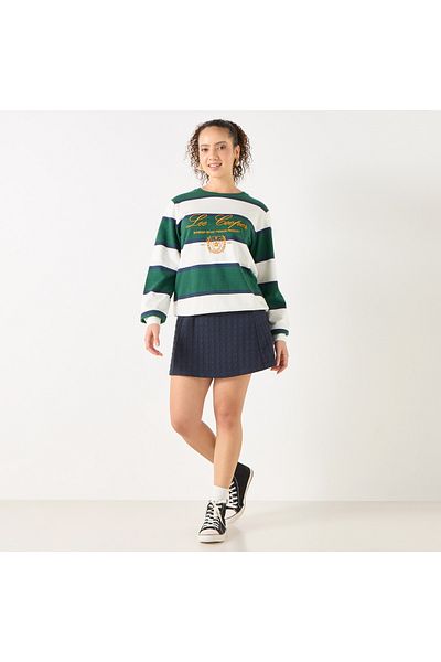 Lee Cooper Striped Sweatshirt With Long Sleeves