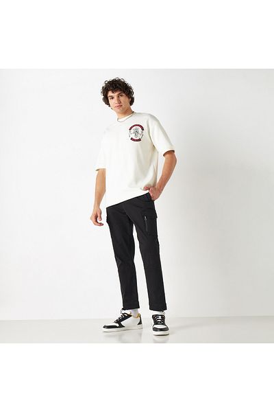 SP Characters Stranger Things Slogan Print T-shirt With Crew Neck And Short Sleeves