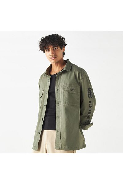 ECKO Unltd Logo Print Utility Shirt With Pockets