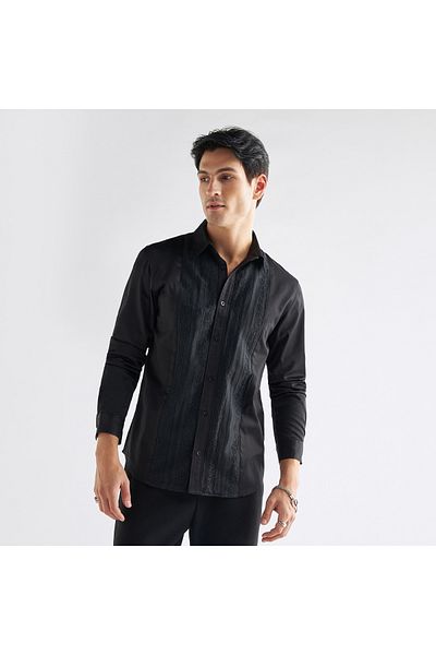 FAV Dress Shirt With Embroidered Panel