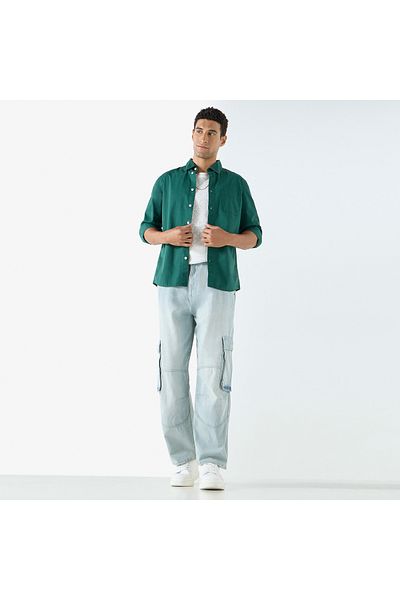 Lee Cooper Solid Shirt With Pocket And Long Sleeves