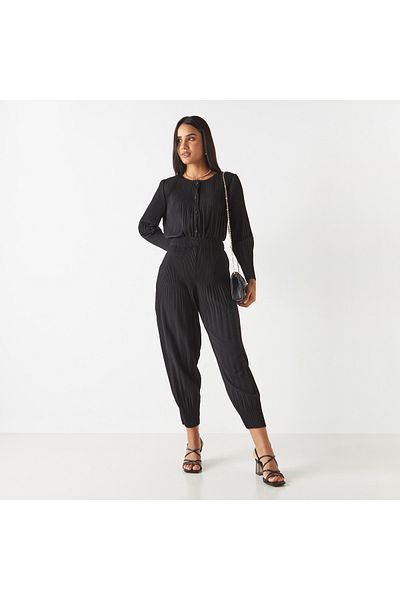 2Xtremz Pleated Top With Button Closure And Long Sleeves