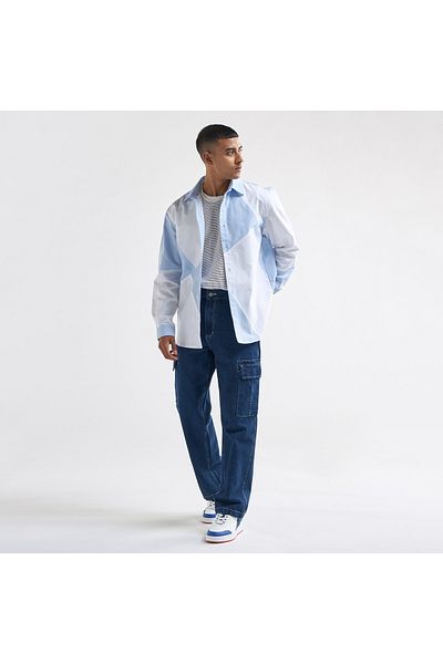 FAV Panelled Shirt With Long Sleeves