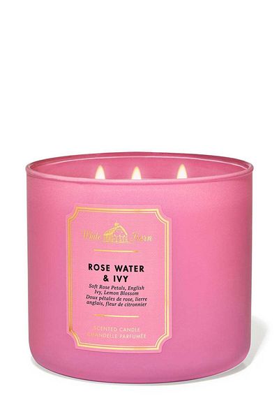 Bath & Body Works Rose Water & Ivy 3-Wick Candle