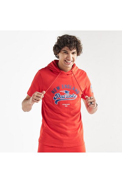 FAV New England Patriots Print Nfl League Hooded T-shirt