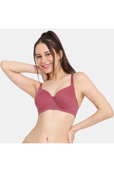 Zivame Padded Wired Bra With Hook And Eye Closure