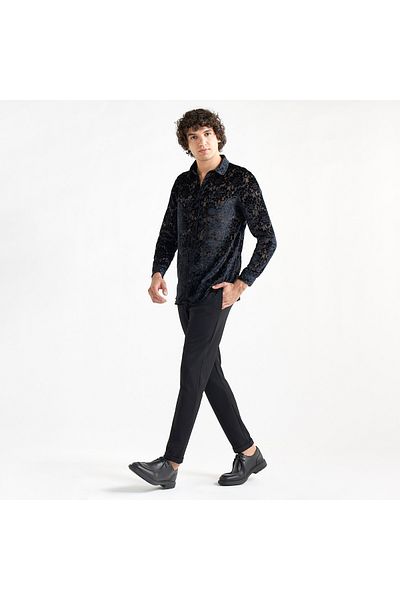 FAV Floral Burnout Velour Shirt