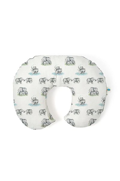 DEUX LAPINS Les Êlêphants Patterned 100% Cotton Muslin Baby Nursing Pillow