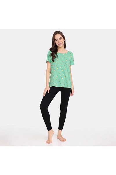 Zivame Set Of 2 - Printed T-shirt With Short Sleeves
