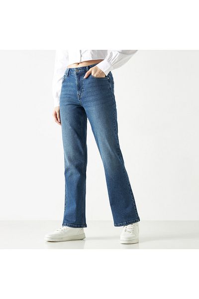 Lee Cooper Mid Rise Jeans With Button Closure