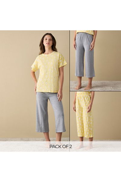FAV Set Of 2 - Assorted Pyjamas With Elasticated Waistband