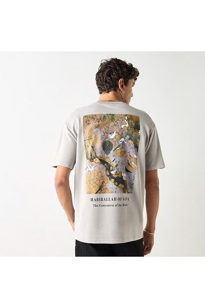 SP Characters Habiballah Of Sava Concourse Of The Birds Print T-shirt With Short Sleeves