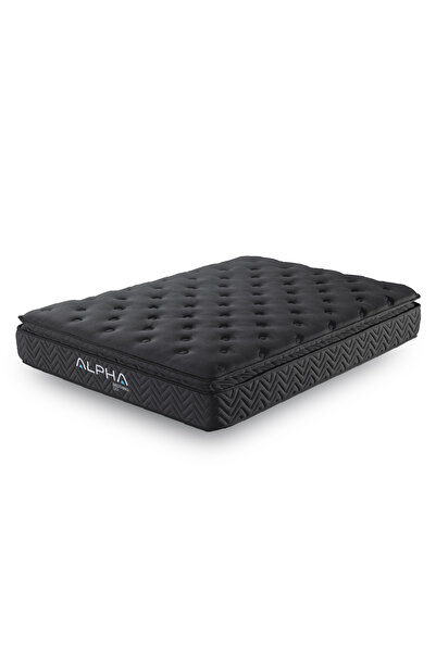 ALPHA BEDDING Kapa Black Full Ortopedik Paket Yaylı Yatak