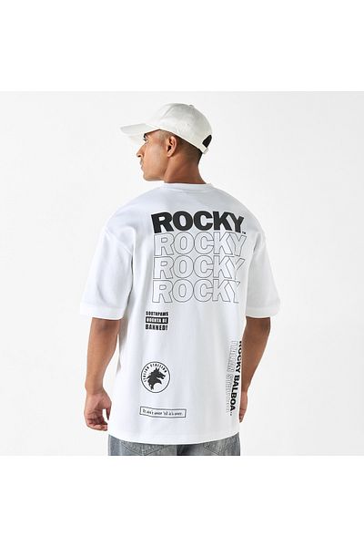 SP Characters Typographic Print Crew Neck T-shirt With Short Sleeves