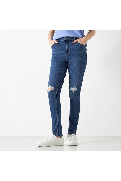 Lee Cooper Super Skinny Fit Distressed Jeans