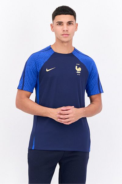 Nike Men Sportswear Fit Short Sleeve France Home Football Jersey Shirt, Navy