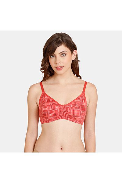 Zivame All-over Print Non-padded Non-wired Bra With Hook And Eye Closure
