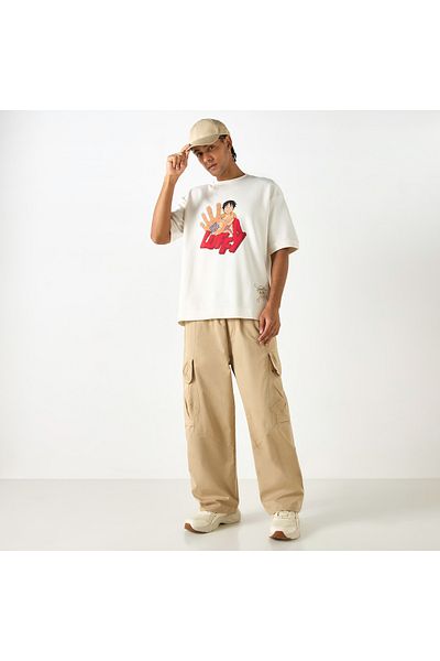 Lee Cooper Solid Cargo Pants With Pockets