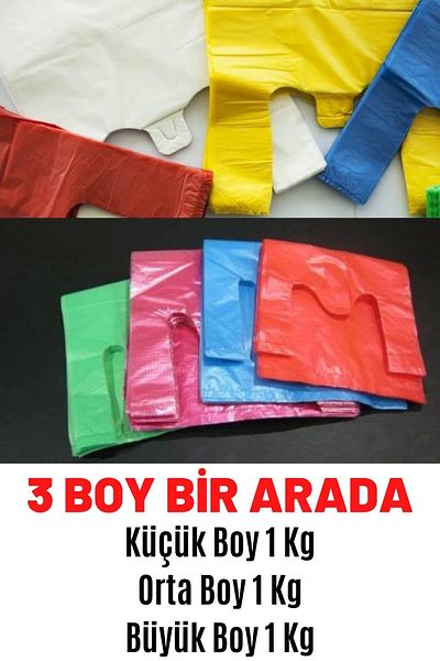 YOK YOK AMBALAJ Colorful Bag (3 Sizes in One)