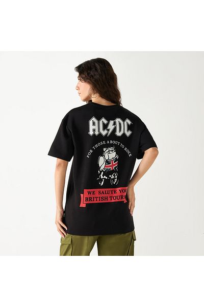 SP Characters تي شيرت بطبعة Ac/dc ورقبة دائرية وأكمام قصيرة