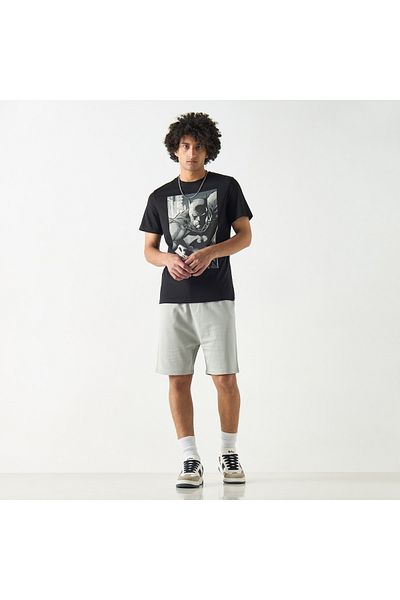 SP Characters Batman Print Crew Neck T-shirt With Short Sleeves