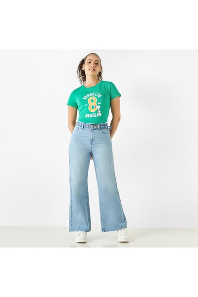 SP Characters Snoopy Print T-shirt With Short Sleeves