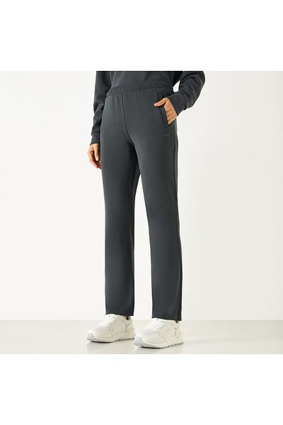 Adot Solid Track Pants With Elasticated Waistband And Pockets