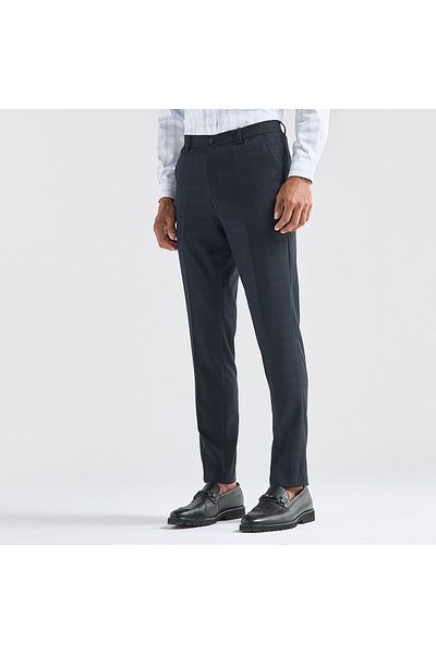 FAV Checked Regular Fit Flexi Waist Trousers With Pockets