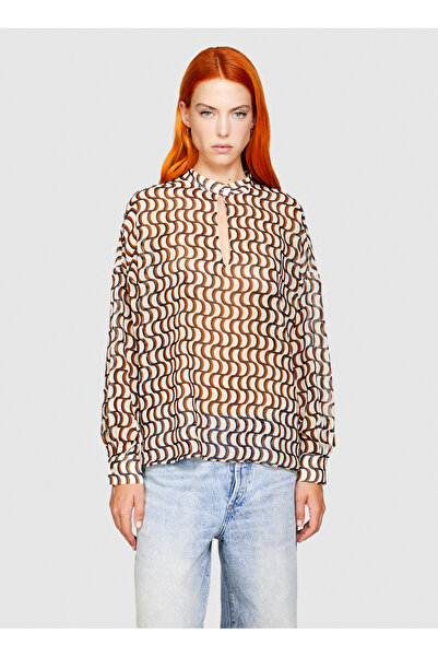 Sisley Normál inggallér sötétkék női ing 5MRBLQ05V