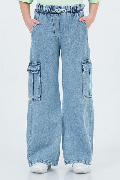 Elabutik M 2957 PANTALONI Cargo FATA 4-9 ANI