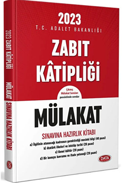 Data Yayınları Data Zabıt Katipliği Mülakat Sınavına Hazırlık Kitabı