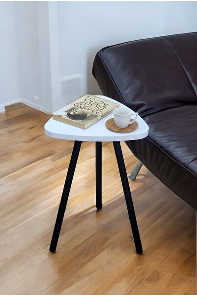 PEKA Yüksek Kalite Tekli Pena Üçgen Zigon Sehpa Çay Sehpası Servis Sehpası Boyalı Ahşap Ayaklı