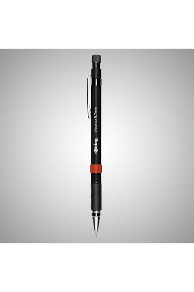 Rotring Visumax Versatil Pen 0.7 mm Black, Ergonomic Rubber Grip, Turn-To-Open Eraser