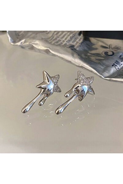 Choice ES1153 أقراط أذن Foxanry بتصميم هندسي على شكل نجمة بركان من الزركون ال...