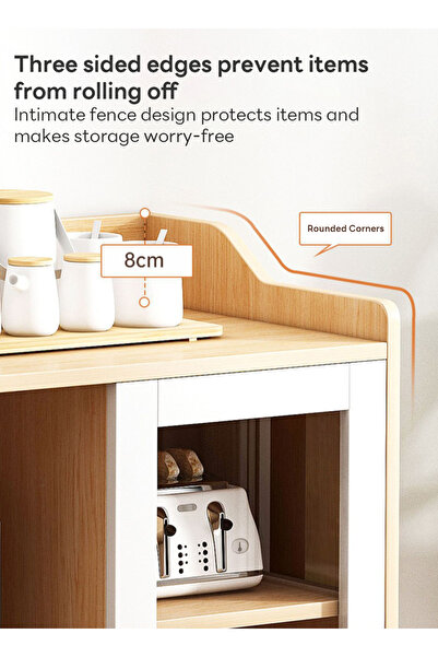 sharpdo Large Capacity Kitchen Cabinet, Independent Multi-Functional Sideboard 120*40*94CM