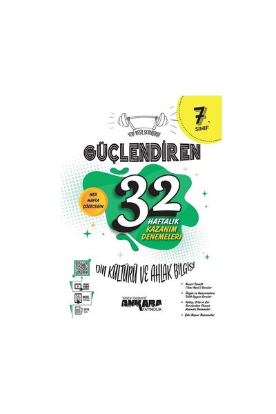 Ankara Yayıncılık 7. Sınıf Din Kültürü Ve Ahlak Bilgisi Güçlendiren 32 Haftal...