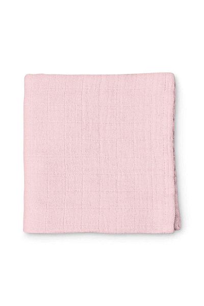 DEUX LAPINS 100% Cotton Muslin Baby Blanket - Innocent Pink 100X100Cm