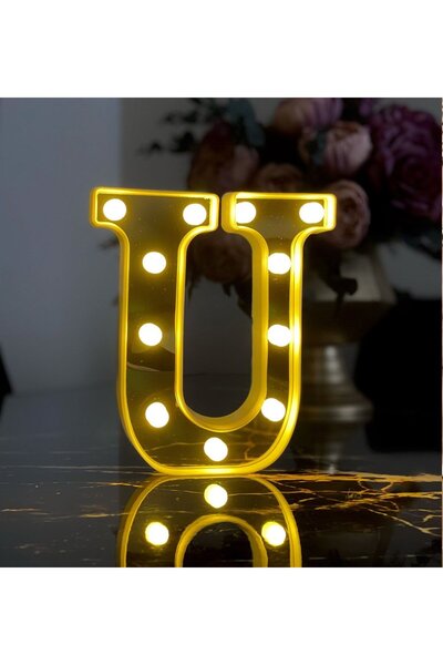 Gift Moda 3d Işıklı Led Harf Dekoratif Aydınlatma Büyük Boy