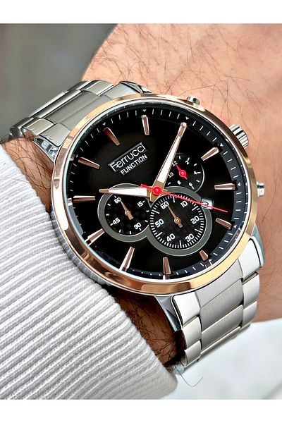 Ferrucci Functional 3 Atm Waterproof Steel Cord Men's Wristwatch