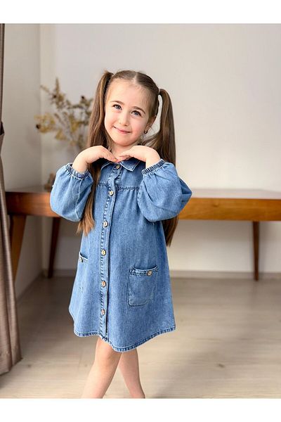 Yavrumsa Rochie din denim cu nasturi