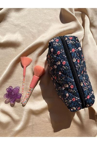 ESY LİNE Retro Floral Patterned Makeup and Handbag